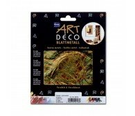 Поталь Home Design ART DECO/ 6 листов 140х140/ "Цветок", сине-золотая